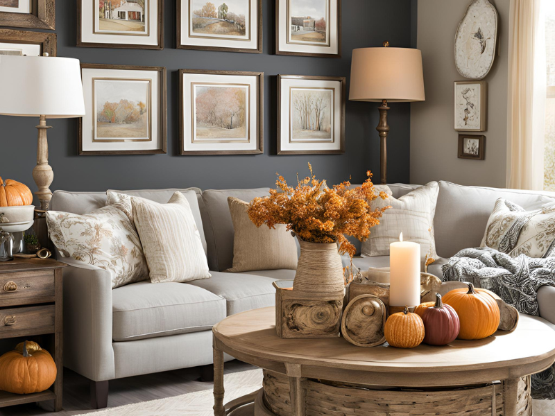 fall living room decor 