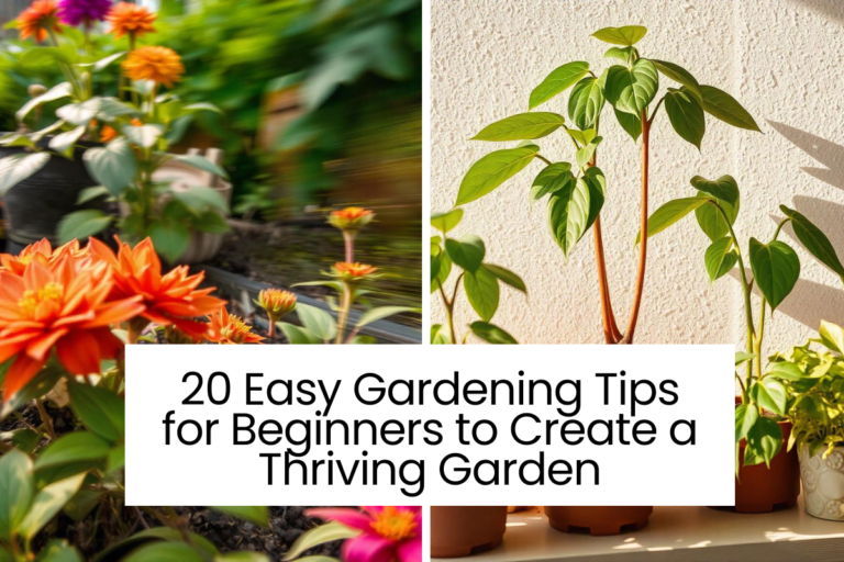 20 Easy Gardening Tips for Beginners to Create a Thriving Garden