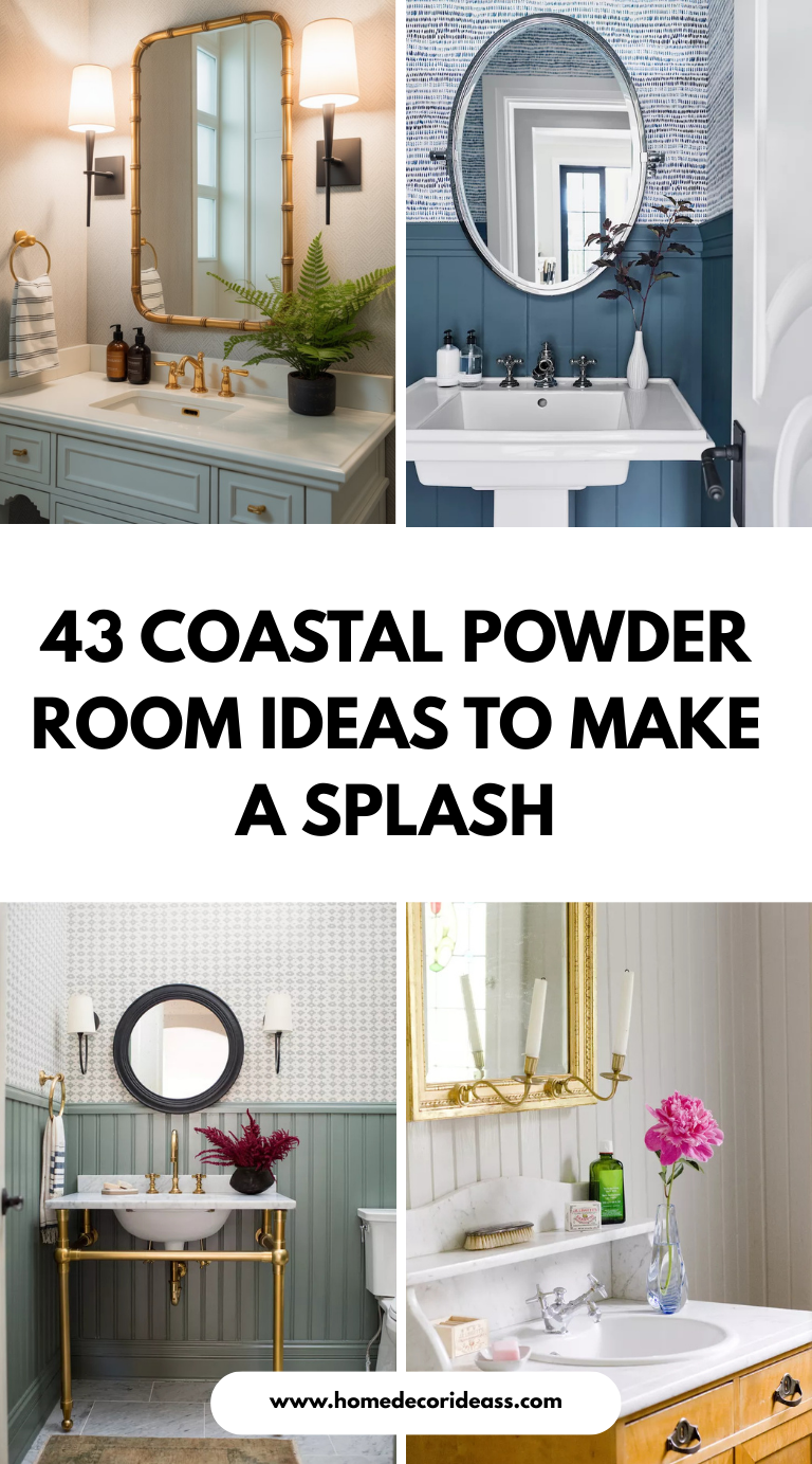 43 Coastal Powder Room Ideas to Make a Splash